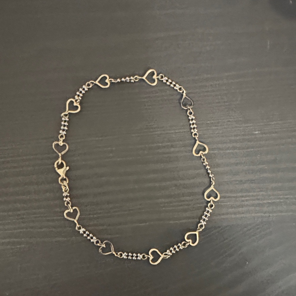 Gold Heart Chain Bracelet